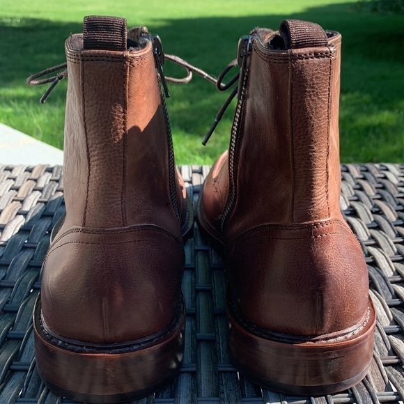 kenneth Cole for Saks Fifth Avenue RED First Class Leather Ankle Boots - Brown - Picture 5 of 12